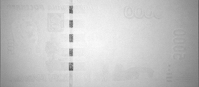 Изображение банкноты 5000 рублей в инфракрасном диапазоне спектра