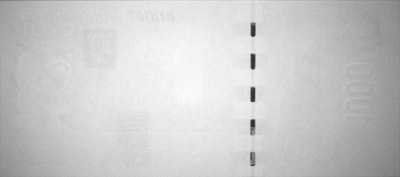 Изображение банкноты 1000 рублей в инфракрасном диапазоне спектра