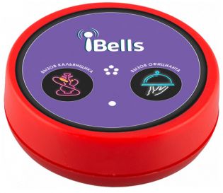 фото iBells Plus K-D2-K кнопка вызова официанта и кальянщика (красный), фото 1