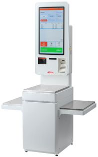 фото Тумба со стойкой с двойным крючком для пакетов для АТОЛ КСО 4xxx