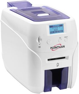 фото Принтер пластиковых карт Pointman N20, двухсторонний, подающий лоток на 100 карт, принимающий на 50 карт + подача карт по одной, USB & Ethernet (N21-0001-00-S), фото 1