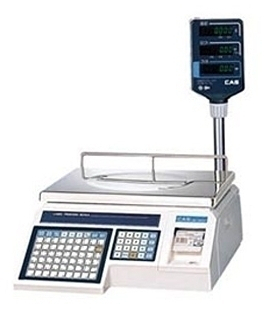 фото Весы с термопринтером CAS LP-06R / 15R 6 / 15 кг, печать этикеток со штрихкодом, интерфейс с РС, 54 кл. цен., табло покупателя на стойке.