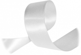 фото Сатиновая лента с тканым краем 12мм х 200 м, белая