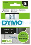 Картридж с виниловой лентой D1 для принтеров DYMO Label Manager, пластик, голубой шрифт, 12 мм х 7 м Прозрачный, (5 шт/уп) (DYMO45011)